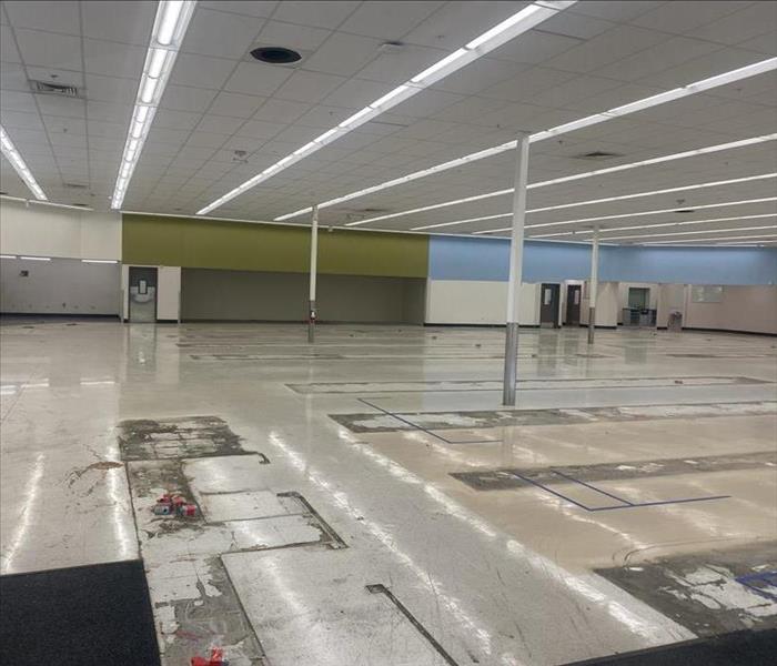 Empty commercial space that is being converted from a grocery store to a hardware store