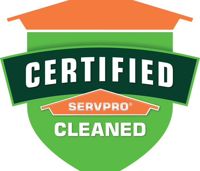 ''Like it never even happened." Certified: SERVPRO Cleaned shield
